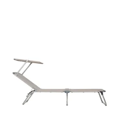 Fiam Tumbonas Y Sillas Para Tomar El Sol|Sillas De Exterior<Tumbona de sol Amigo Top, Tela textaline taupe, estructura de aluminio, techo solar Beige
