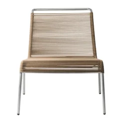FDB Møbler Sillas De Terraza|Sillas De Jardín Y Sillas De Exterior<Tumbona M20L Teglgaard Lounge Cord, Acero inoxidable mixto Marrón