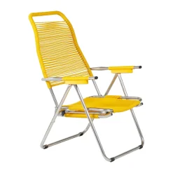 Fiam Tumbonas Y Sillas Para Tomar El Sol|Sillas De Exterior<Tumbona Spaghetti con reposapiés, Amarillo