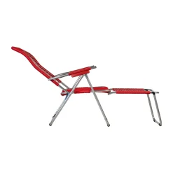 Fiam Tumbonas Y Sillas Para Tomar El Sol<Tumbona Spaghetti con reposapiés, Rojo