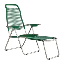 Fiam Tumbonas Y Sillas Para Tomar El Sol|Sillas De Exterior<Tumbona Spaghetti con reposapiés, Green Verde