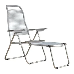 Fiam Tumbonas Y Sillas Para Tomar El Sol<Tumbona Spaghetti con reposapiés, Grey Gris