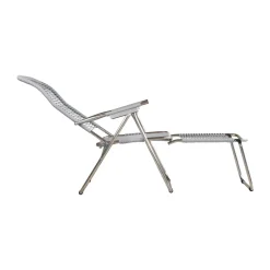 Fiam Tumbonas Y Sillas Para Tomar El Sol<Tumbona Spaghetti con reposapiés, Grey Gris