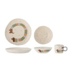 Bloomingville Vajilla Charlie 3 piezas, -blanco Azul Outlet