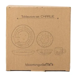 Bloomingville Vajilla Charlie 3 piezas, -blanco Azul Outlet