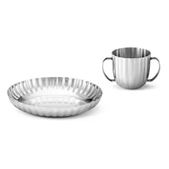 Georg Jensen Juegos De Vajilla<Vajilla infantil Bernadotte 2 piezas, acero inoxidable Plateado