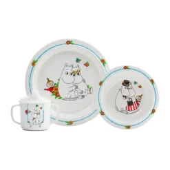 Rätt Start Vajilla infantil Mumin 3 piezas, Blanco Multi Hot