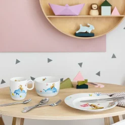 Villeroy & Boch Vajilla infantil y cubierto Happy as a Bear, 7 piezas Multi Hot