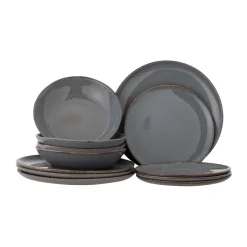 Bloomingville Juegos De Vajilla<Vajilla Sandrine 12 piezas, Gris