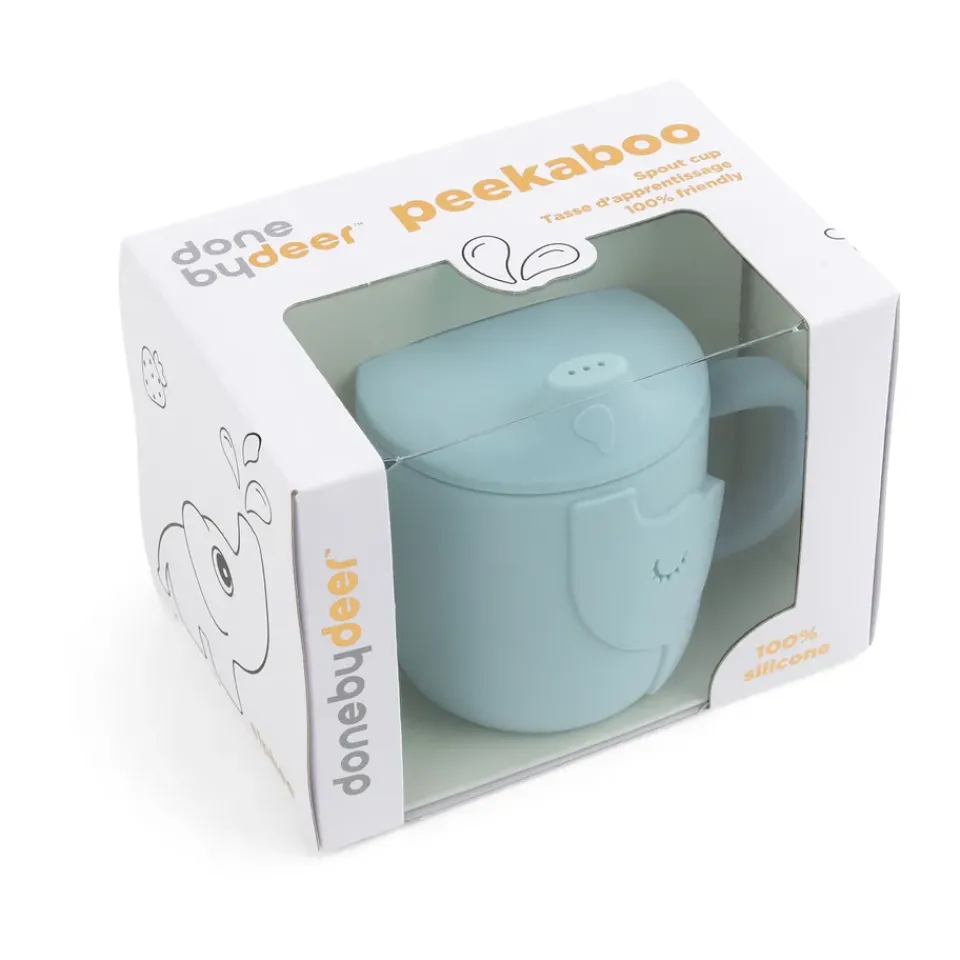 Done by deer Tazas Infantiles<Vaso con boquilla Elphee peekaboo 12 cl, Blue Azul
