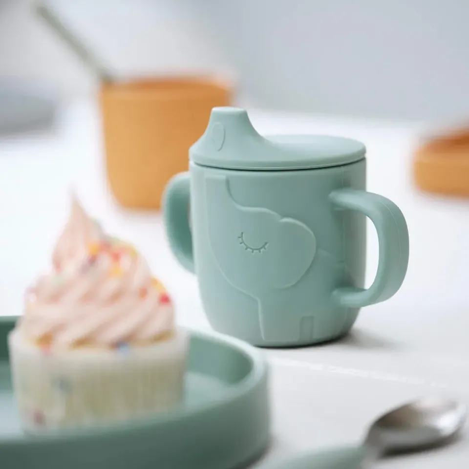 Done by deer Tazas Infantiles<Vaso con boquilla Elphee peekaboo 12 cl, Blue Azul