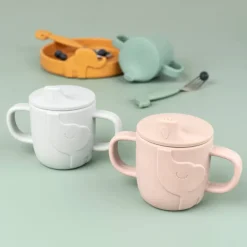 Done by deer Tazas Infantiles<Vaso con boquilla Elphee peekaboo 12 cl, Blue Azul