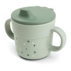Done by deer Tazas Infantiles<Vaso con boquilla Happy Dots foodie 21,5 cl, Green Verde