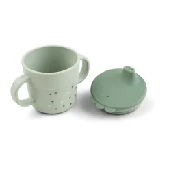 Done by deer Tazas Infantiles<Vaso con boquilla Happy Dots foodie 21,5 cl, Green Verde
