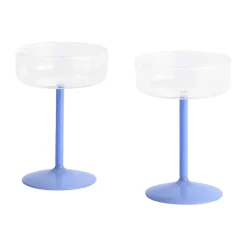 HAY Vaso coupe Tint 20 cl 2 unidades, Clear-jade light blue Multi Online