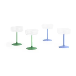 HAY Vaso coupe Tint 20 cl 2 unidades, Clear-jade light blue Multi Online