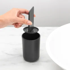 Brabantia Vaso para cepillos de dientes ReNew , oscuro Gris