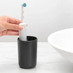 Brabantia Vaso para cepillos de dientes ReNew , oscuro Gris