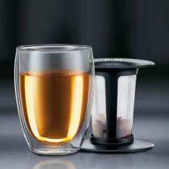 Bodum Cafeteras Y Cafeteras De Émbolo|Teteras<Vaso térmico con filtro Tea For One, Negro