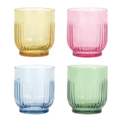 Aida Vasos 33 cl 4 piezas, Ámbar, rojo, azul claro, verde Multi Discount