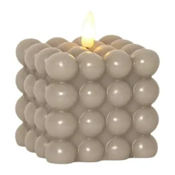 Star Trading Velas Led<Vela cilindrica Flamme Dot Ø7,5×9,5 cm, Beige
