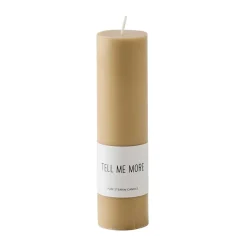 Tell Me More Velas<Vela de cera Luna, Honey, M Ø4x15 cm Amarillo