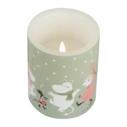Muurla Vela gruesa LED Moomin 12,5 cm, Festive spirits Verde Hot