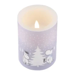 Muurla Velas Led<Vela gruesa LED Moomin 10 cm, Nevada Púrpura