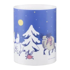 Muurla Vela gruesa LED Moomin 12,5 cm, Noche estrellada Azul Clearance