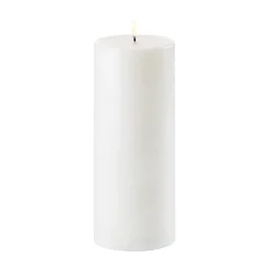 Uyuni Lighting Vela gruesa LED Uyuni Ø10,1 cm, 25 cm Blanco Discount