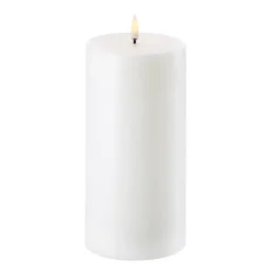Uyuni Lighting Vela gruesa LED Uyuni Ø10,1 cm, 20,3 cm Blanco Hot