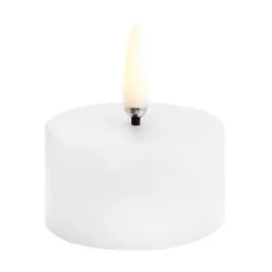 Uyuni Lighting Vela gruesa LED Uyuni Ø5 cm, 2,8 cm Blanco Hot