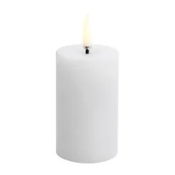 Uyuni Lighting Vela gruesa Uyuni LED derretida, , Ø5x7,5 cm Blanco Best