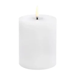 Uyuni Lighting Velas Led<Vela gruesa Uyuni LED derretida, rústico, Ø7,8x10 cm Blanco