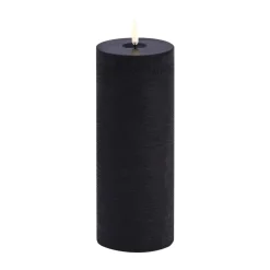Uyuni Lighting Velas Led<Vela gruesa Uyuni LED derretida, rústico, Ø7,8x20 cm Negro