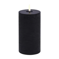 Uyuni Lighting Velas Led<Vela gruesa Uyuni LED derretida, rústico, Ø7,8x15 cm Negro