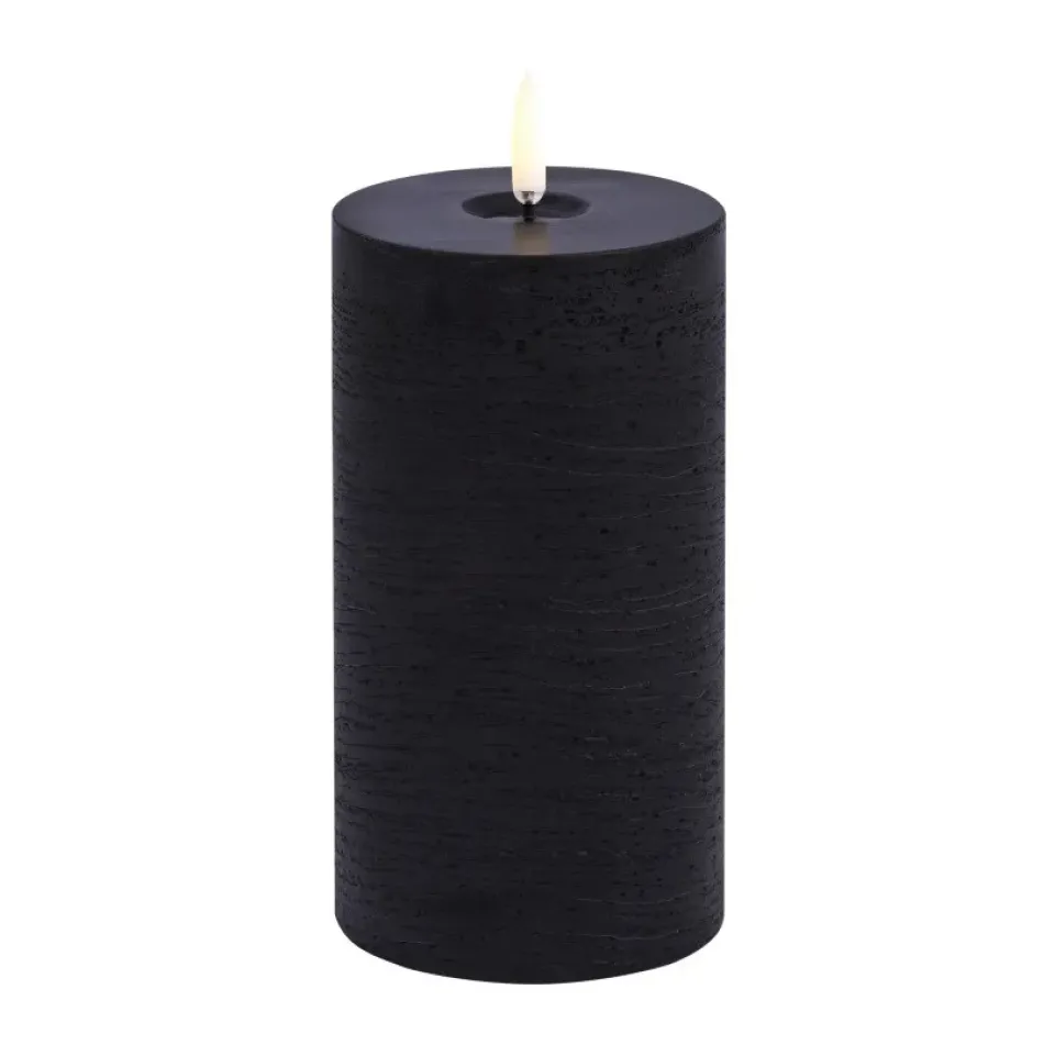 Uyuni Lighting Velas Led<Vela gruesa Uyuni LED derretida, rústico, Ø7,8x15 cm Negro