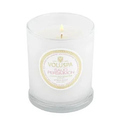 Voluspa Vela perfumada Classic Maison Blanc 60 horas, Saijo Persimmon Color doradoBlanco Hot