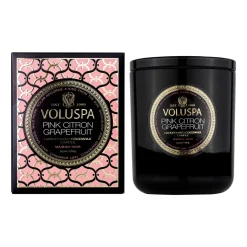Voluspa Vela perfumada Classic Maison Noir 60 horas, Pink Citron Grapefruit Color doradoNegro Clearance