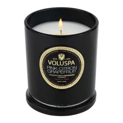 Voluspa Vela perfumada Classic Maison Noir 60 horas, Pink Citron Grapefruit Color doradoNegro Clearance
