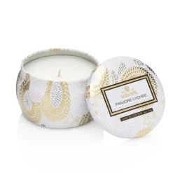 Voluspa Velas Perfumadas Y Difusores<Vela perfumada Decorative Tin 25h, Panjore Lychee Blanco