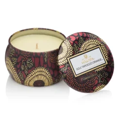 Voluspa Velas Perfumadas Y Difusores<Vela perfumada Decorative Tin 25h, Goji & Tarocco Orange Color doradoRojoNegro