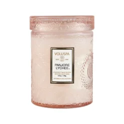 Voluspa Vela perfumada en bote de cristal Japonica 50 horas, Panjore Lychee Rosa