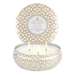 Voluspa Velas Perfumadas Y Difusores<Vela perfumada Maison Blanc 3-wick Tin 40 horas, Italian Bellini NaranjaBlanco