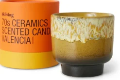 HKliving Velas Perfumadas Y Difusores<Vela perfumada 70's, 50 h, Valencia MarrónAmarillo