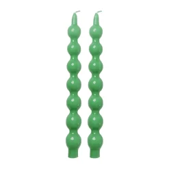 RICE Velas<Vela 30,2 cm, 2-pack, Verde