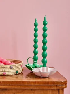 RICE Velas<Vela 30,2 cm, 2-pack, Verde