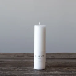Tell Me More Vela M 15 cm, Blanco Hot