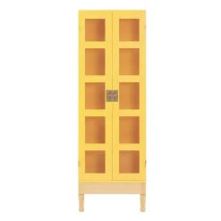 Källemo Vitrinas Y Gabinetes|Vitrinas Y Gabinetes<Vitrina para libros National Geographic, Base de haya amarilla - latón Amarillo
