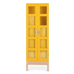 Källemo Vitrinas Y Gabinetes|Vitrinas Y Gabinetes<Vitrina para libros National Geographic, Base de haya amarilla - latón Amarillo